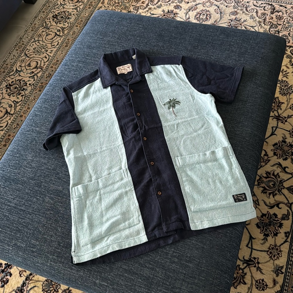 Signature Recycled Boucle Resort Shirt - Dark Navy